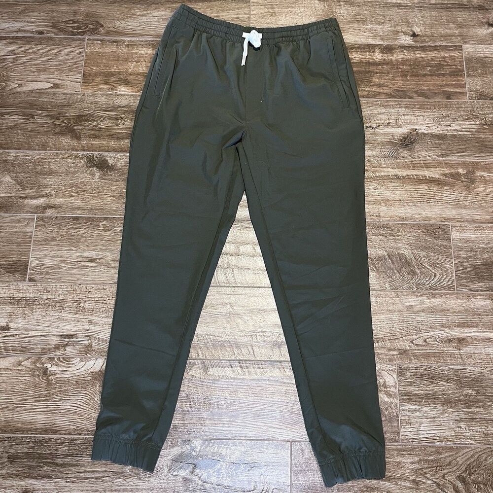 Cove USA Joggers Mens L Olive Green Stretch Performance Tapered Drawstring NEW